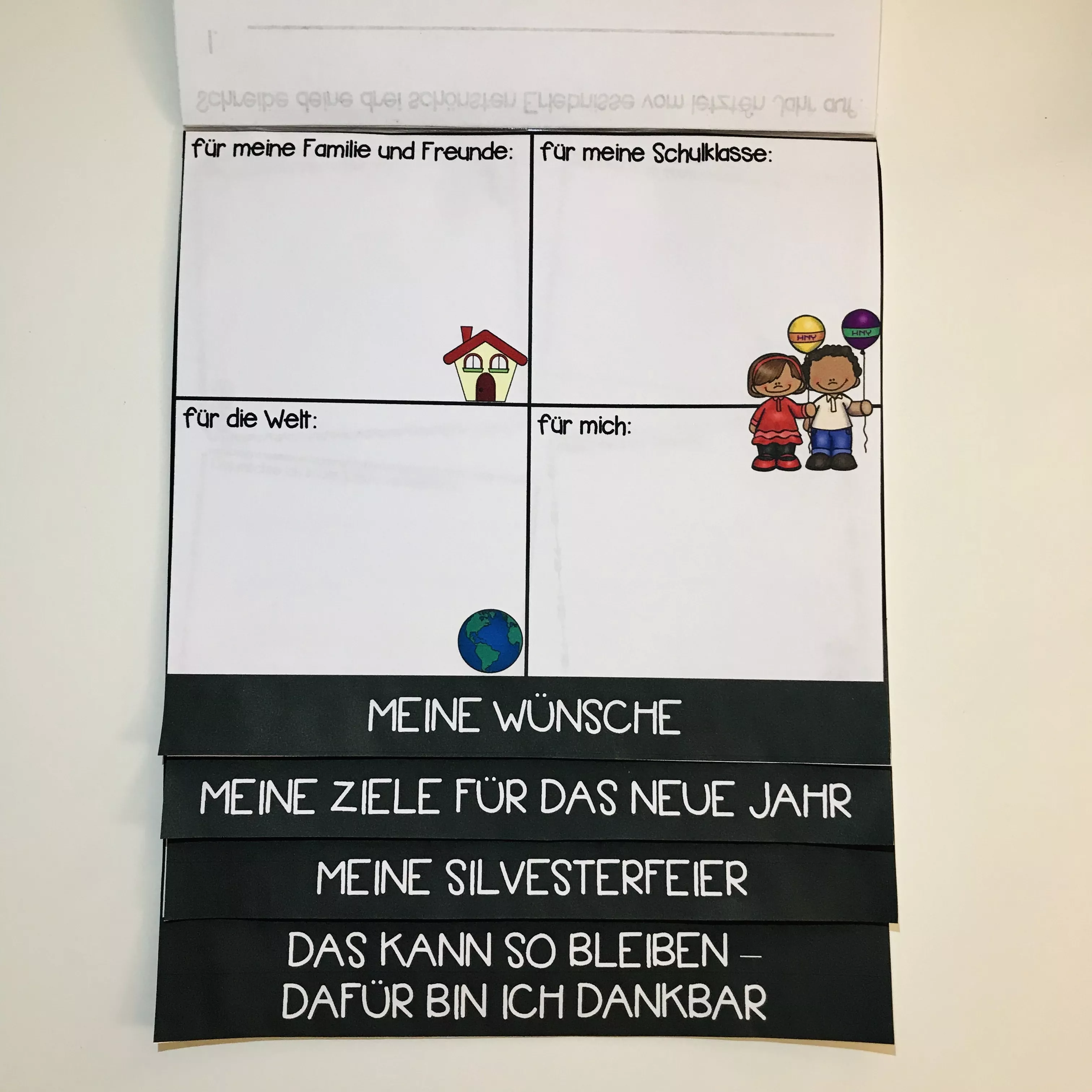 Bild in der Beschreibung des Unterrichtsmaterials Silvester Flipbook von The Growing Firsties #3