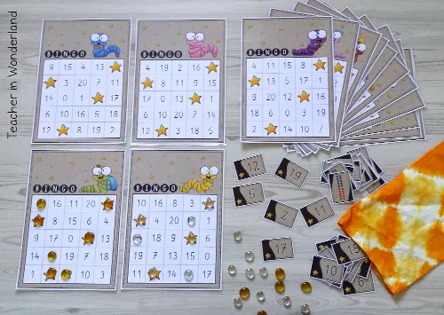 Bild in der Beschreibung des Unterrichtsmaterials Mathe in Klasse 1: "BINGO - die Zahlen von 0 bis 20" von Teacher in Wonderland #1