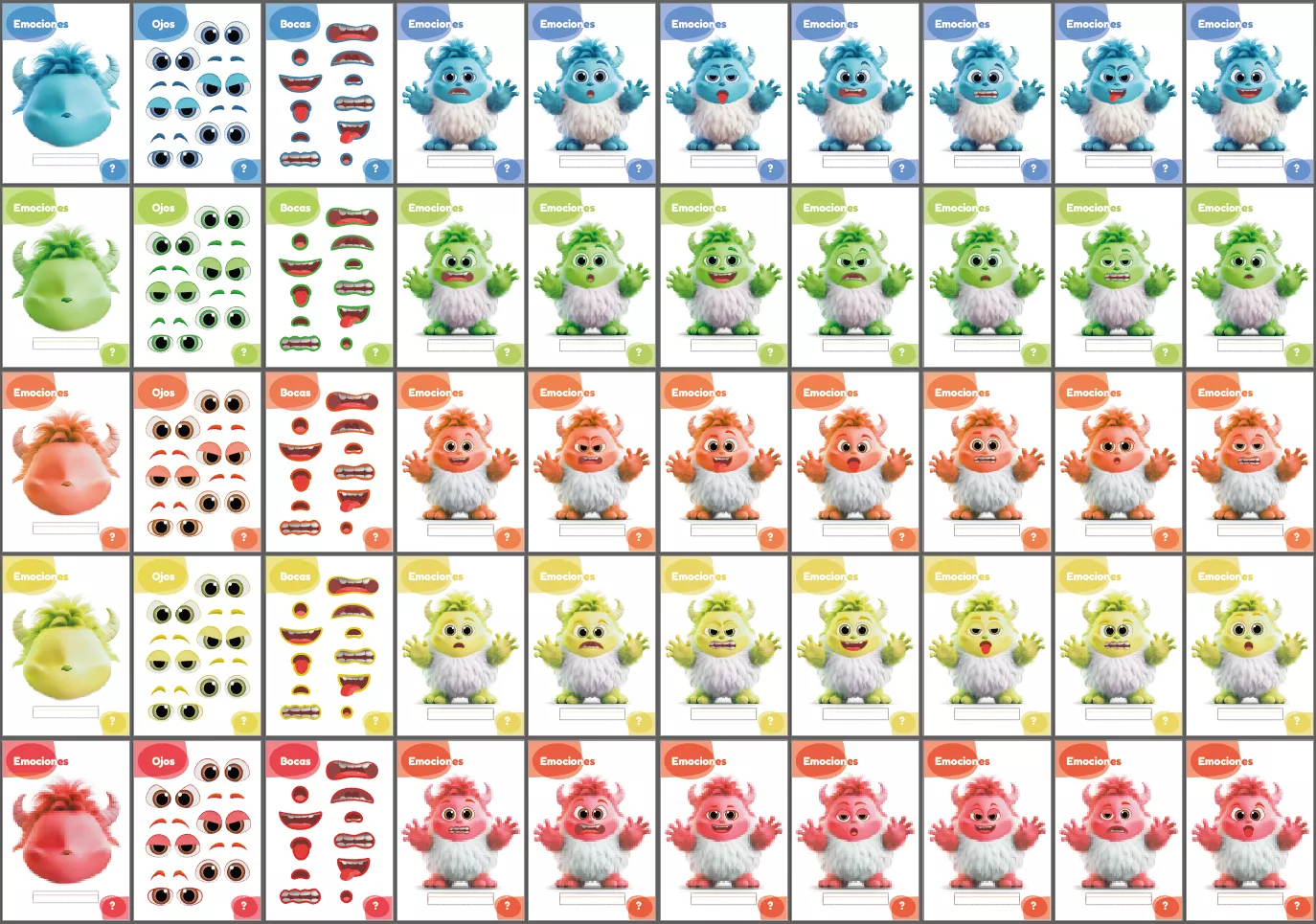 Bild in der Beschreibung des Unterrichtsmaterials Emociones monstruosas. Emocionario con divertidos puzzles von Lola Pirindola #1