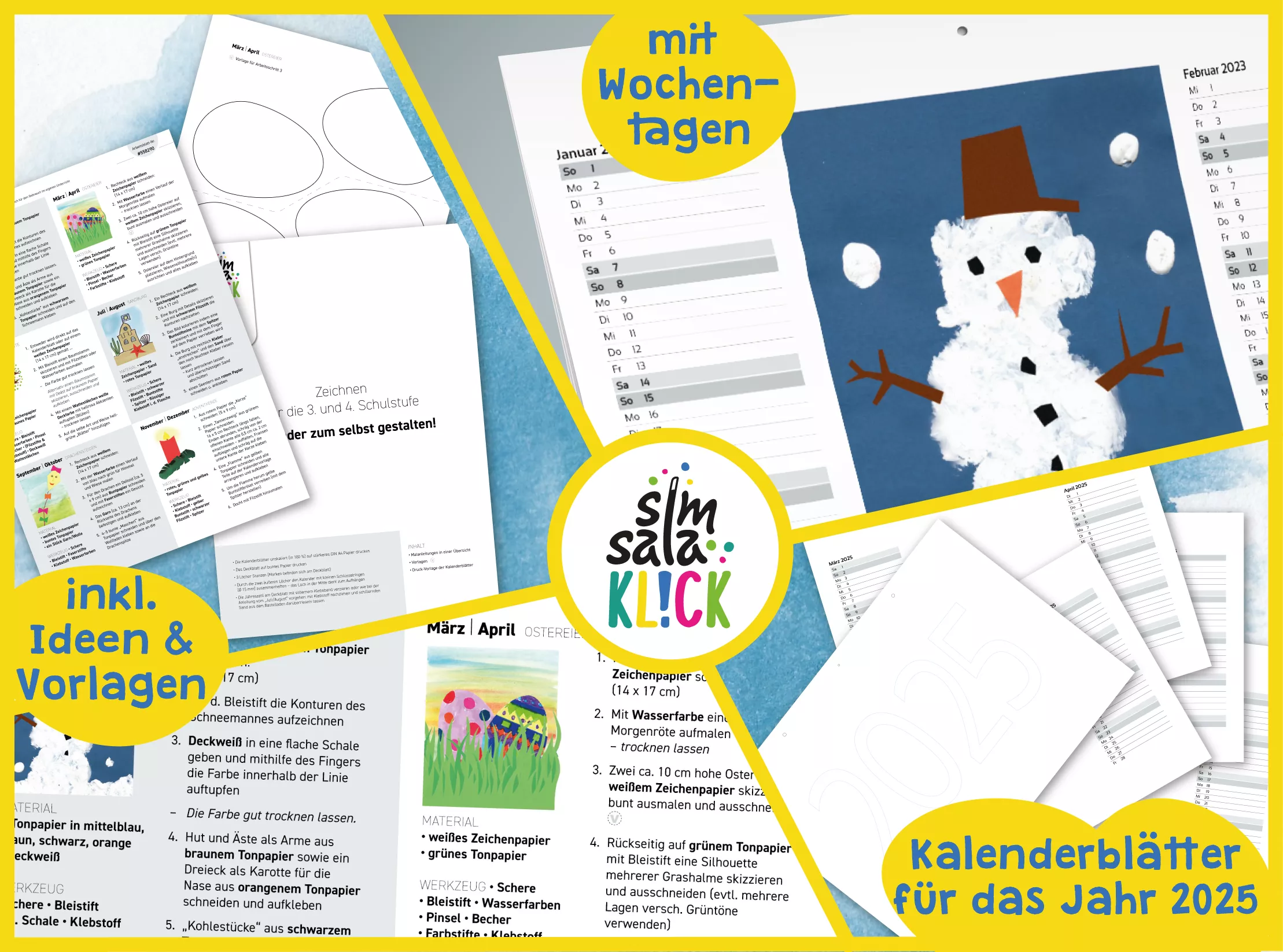 Bild in der Beschreibung des Unterrichtsmaterials * 2025 * Kalender ausdrucken & selbst gestalten! inkl. Ideen von simsalaKLICK #2