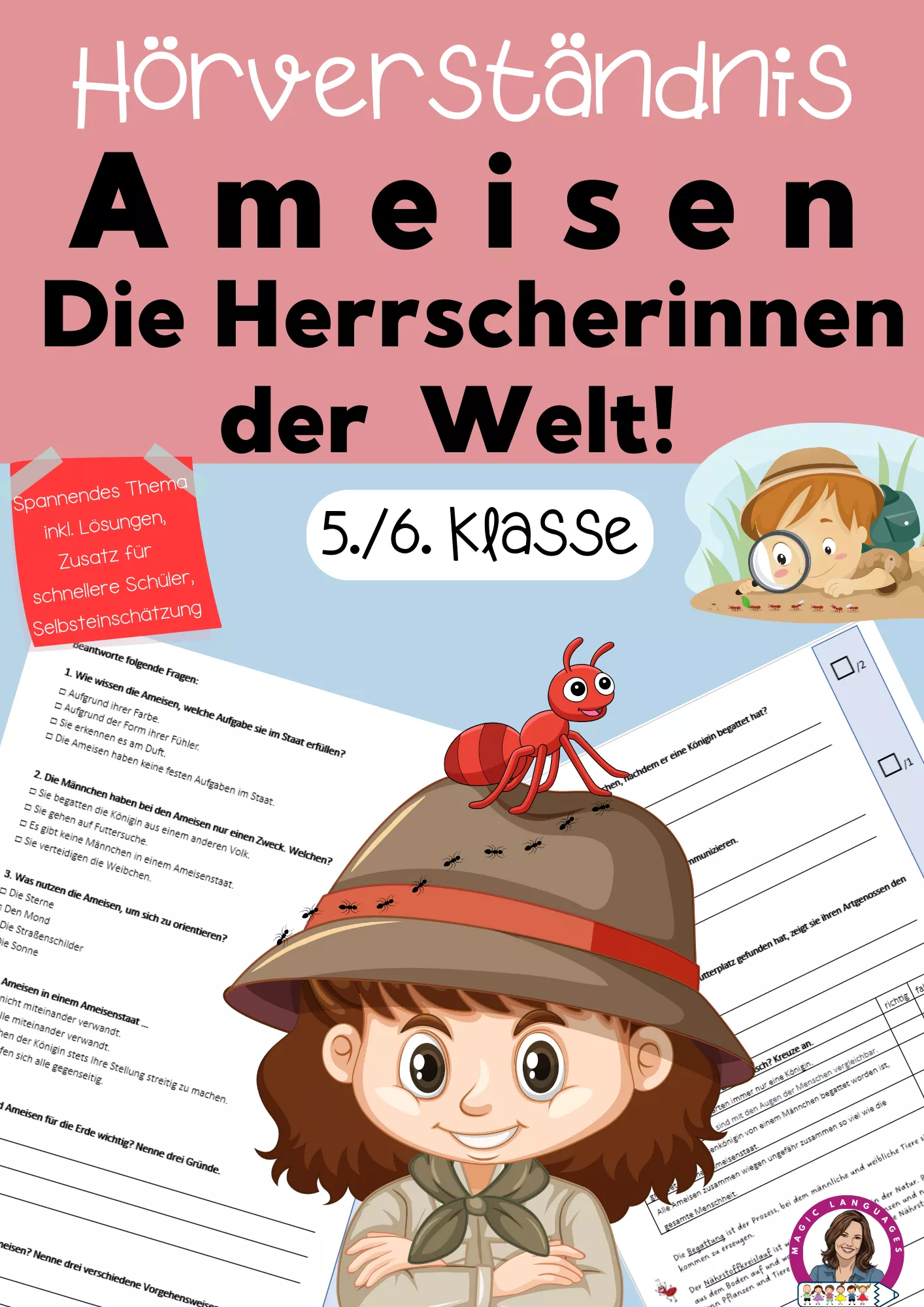Bild in der Beschreibung des Unterrichtsmaterials Hörverstehen - Die Knochen (Reihe Der Körper, sofort einsatzbereit) von Magic Learning Tools Diana #3