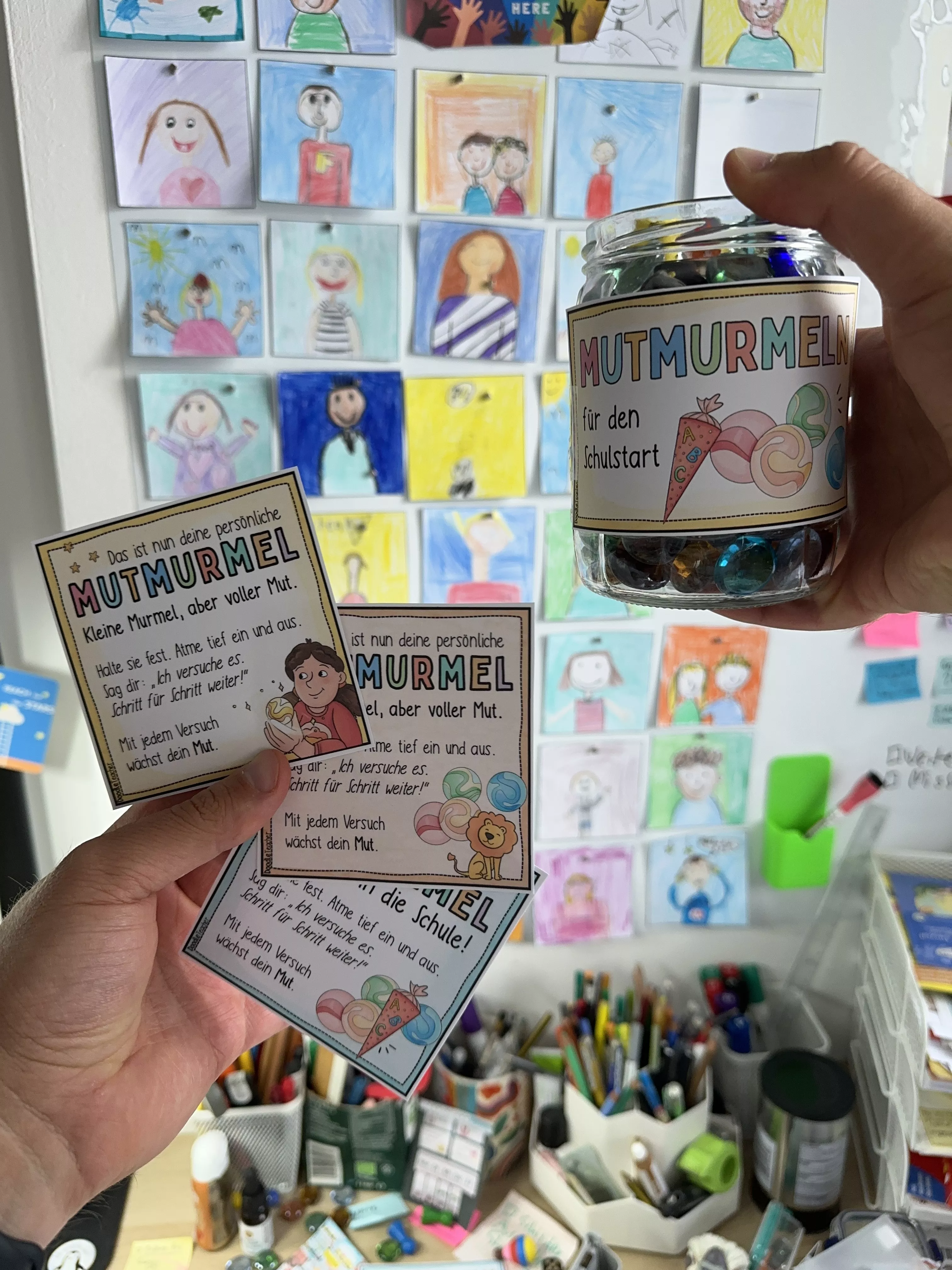 Bild in der Beschreibung des Unterrichtsmaterials Mutmacher, Grüße und Impulse zum Schulstart / Einschulung von Doodleteacher #1