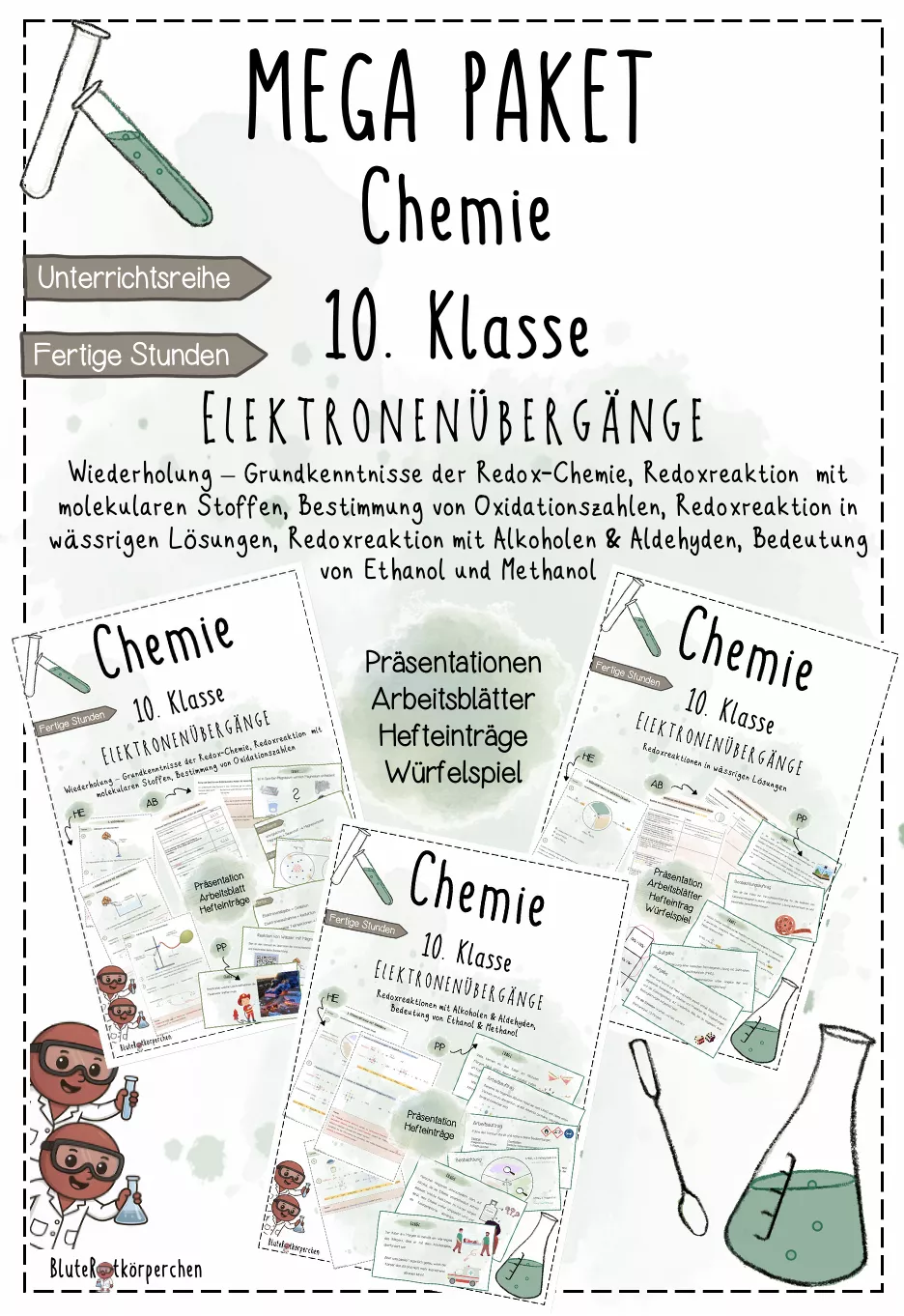 Bild in der Beschreibung des Unterrichtsmaterials Redoxreaktion in wässrigen Lösungen | Chemie 10 | 2 fertige Unterrichtsstunden | sofort einsetzbar von BluteRotkörperchen #1
