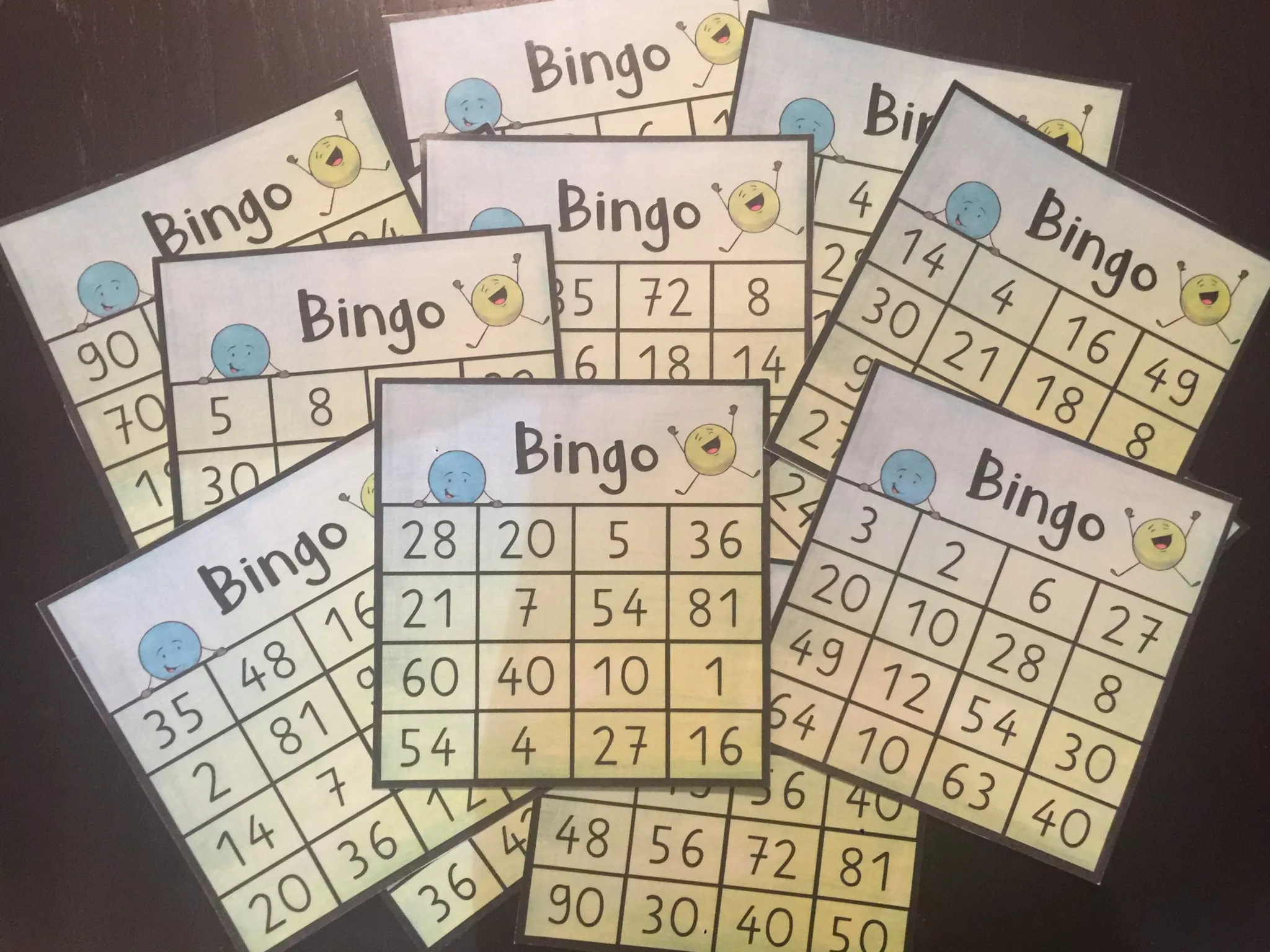 Bild in der Beschreibung des Unterrichtsmaterials Bingo Karten Einmaleins von kinderwerke #1