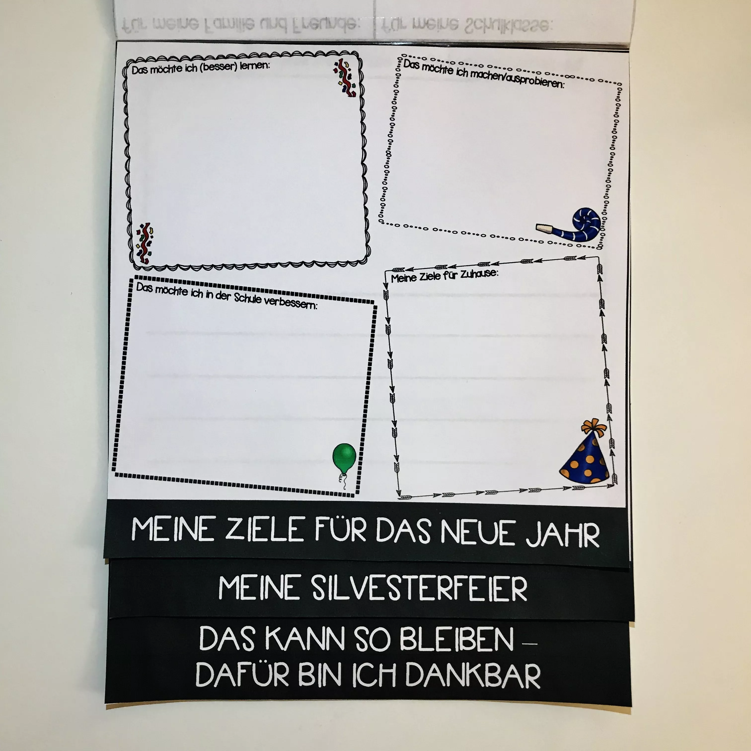 Bild in der Beschreibung des Unterrichtsmaterials Silvester Flipbook von The Growing Firsties #4