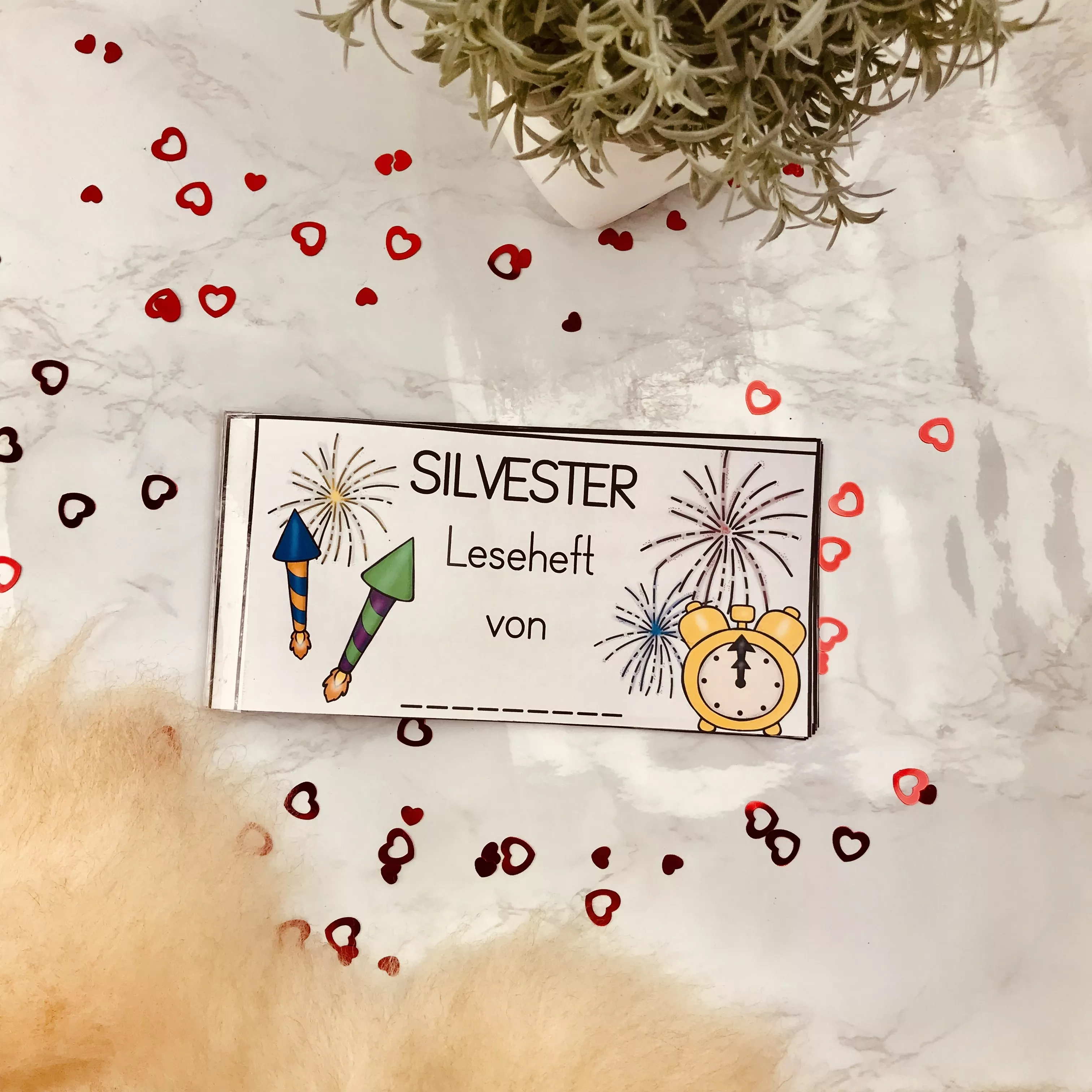 Bild in der Beschreibung des Unterrichtsmaterials Silvester Lese- und Arbeitsheft von The Growing Firsties #1