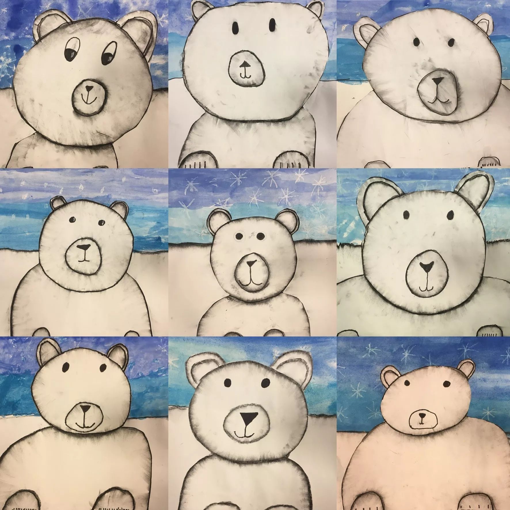 Bild in der Beschreibung des Unterrichtsmaterials Eisbären mit Kohle zeichnen - Kunst 1. bis 4. Klasse von DieGrundschulkiste #1