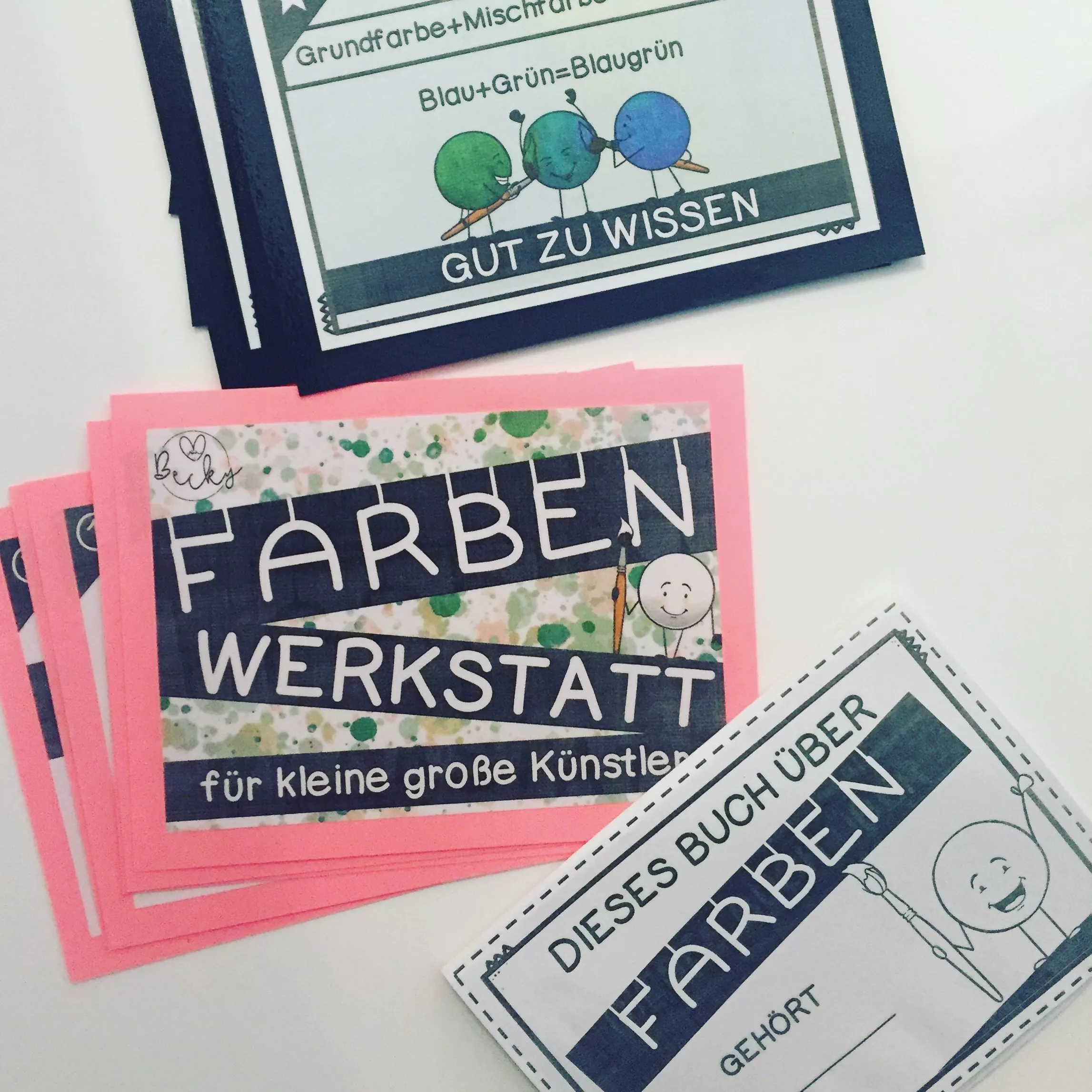 Bild in der Beschreibung des Unterrichtsmaterials FARBENWERKSTATT (Kartei und Farbenbüchlein) von Becky #1