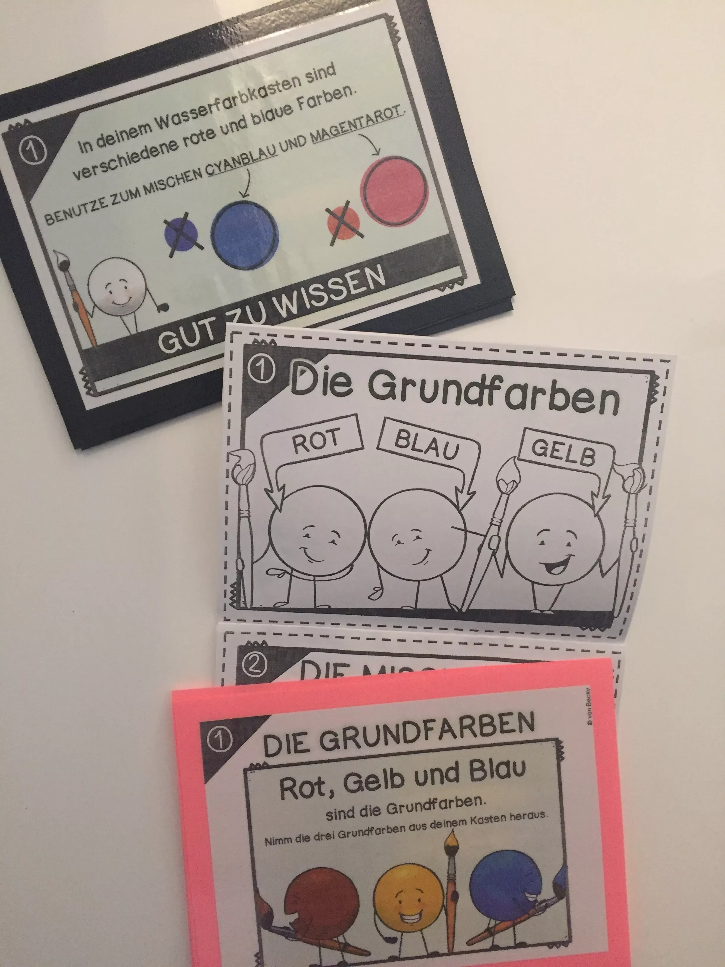 Bild in der Beschreibung des Unterrichtsmaterials FARBENWERKSTATT (Kartei und Farbenbüchlein) von Becky #2