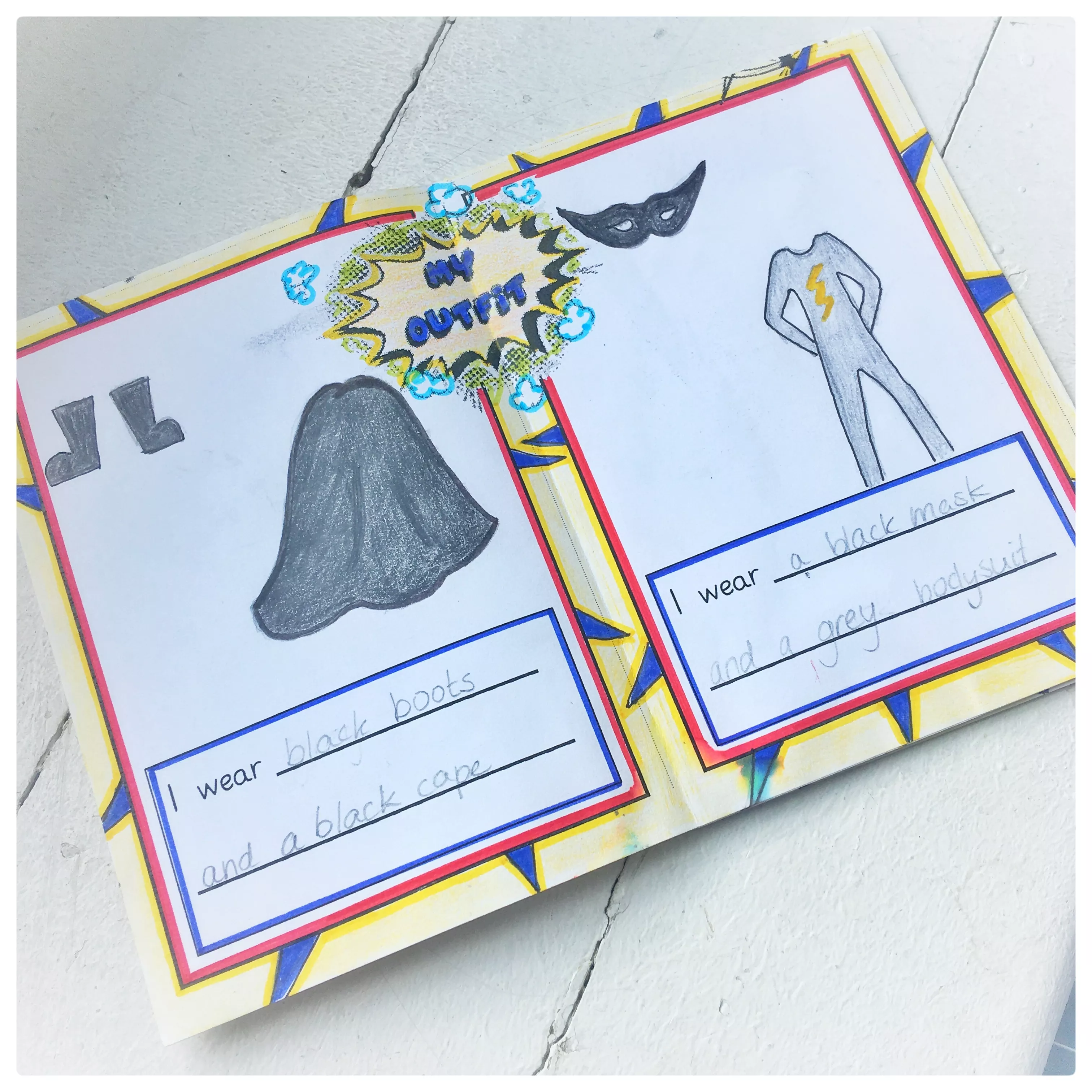 Bild in der Beschreibung des Unterrichtsmaterials SUPERHEROES - Englisch Comic Minibook zum Thema Superhelden für den Englischunterricht in der Grundschule von ausgefuchst #2