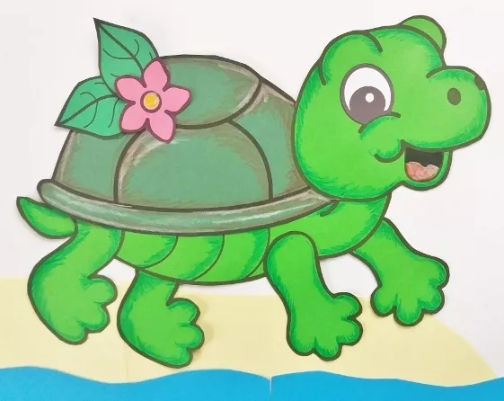 Bild in der Beschreibung des Unterrichtsmaterials Schildkröten basteln Klima Bastelvorlage Meer Wasser Plastikmüll von Wolkenland.Graphics #2