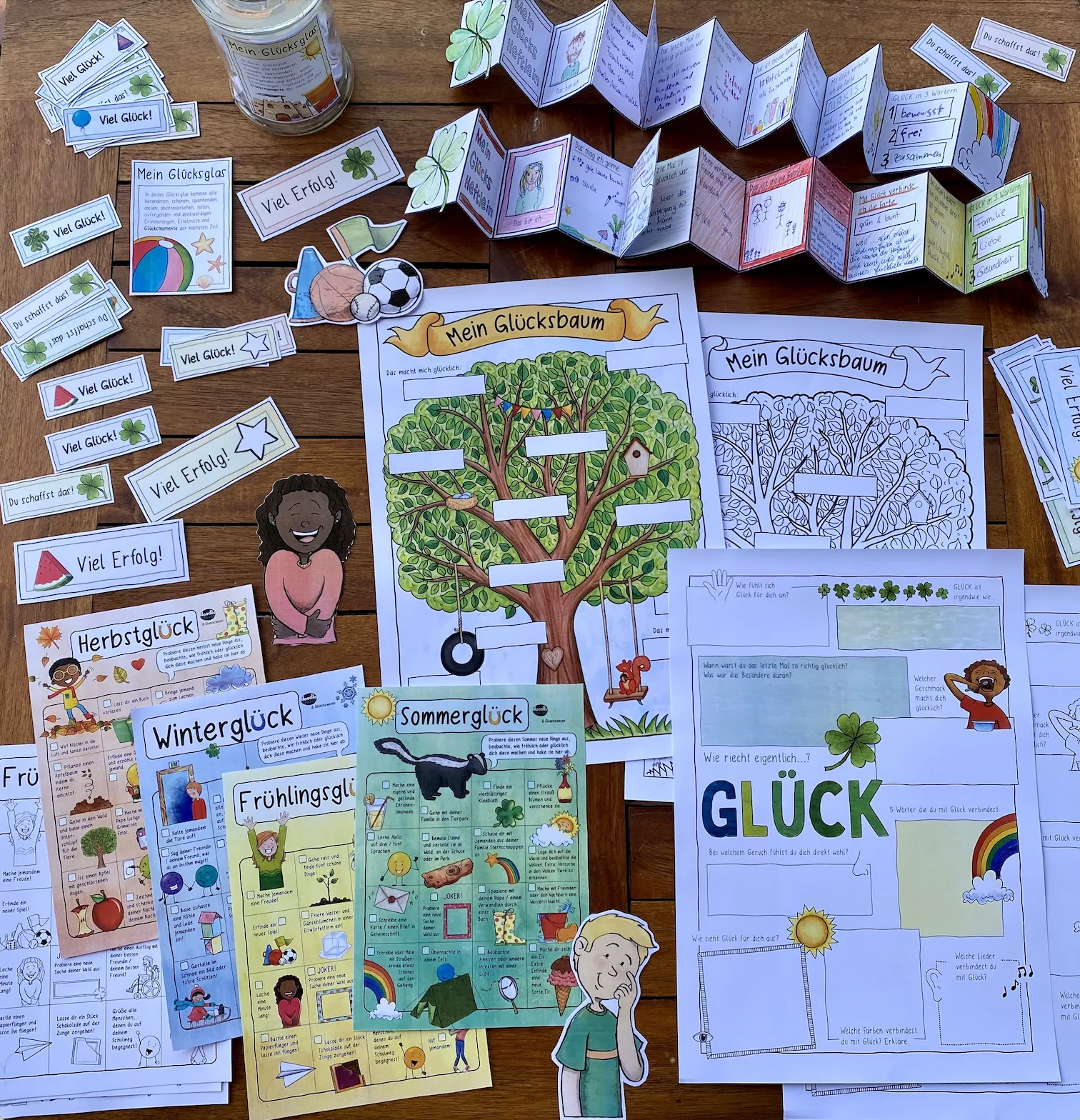 Bild in der Beschreibung des Unterrichtsmaterials Glücksunterricht 🍀 Schulfach Glück - wachsendes XL Paket von Doodleteacher #1