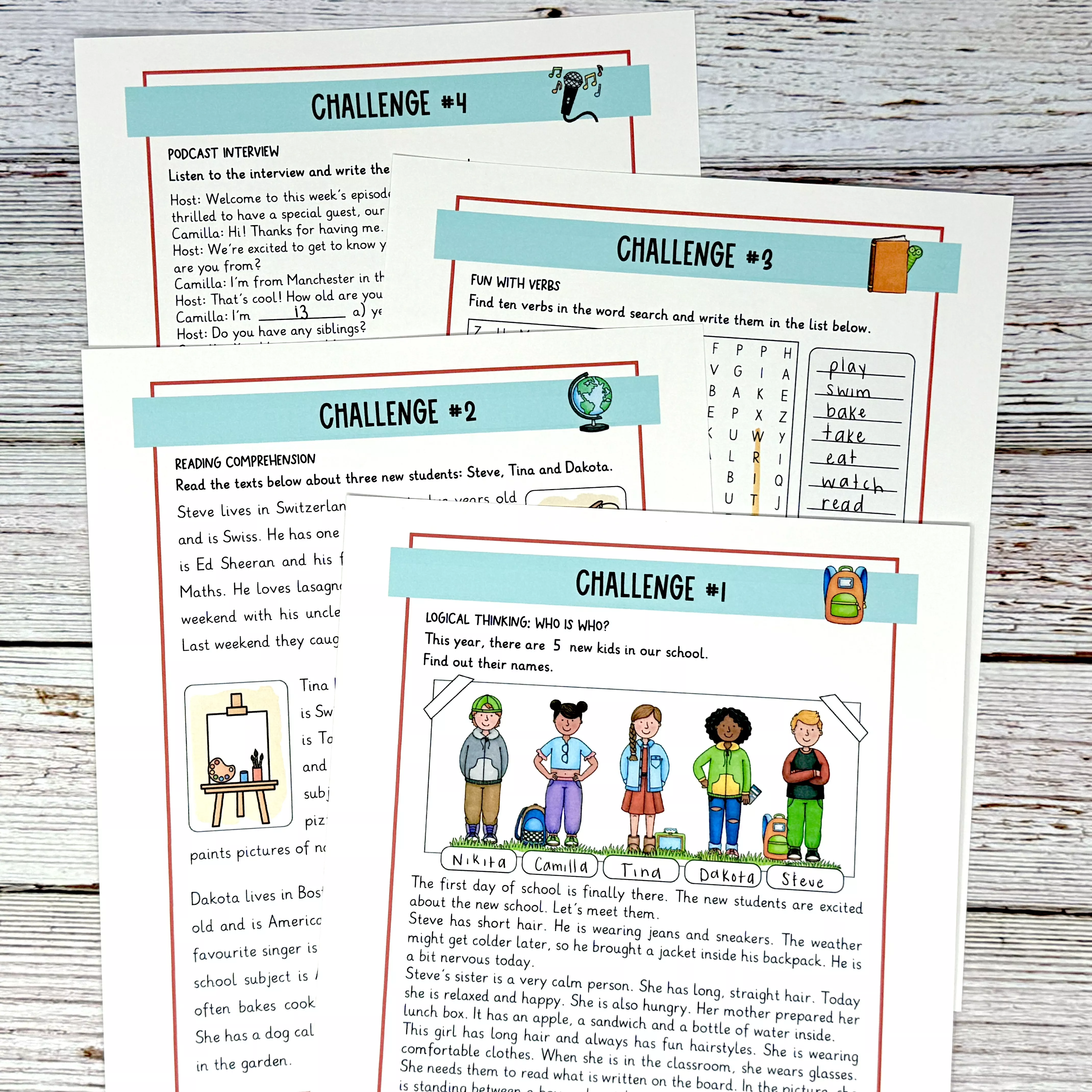 Bild in der Beschreibung des Unterrichtsmaterials Escape Room Back to School di inglese – Inizio della scuola e attività per conoscersi von Brighter Day Classroom #1