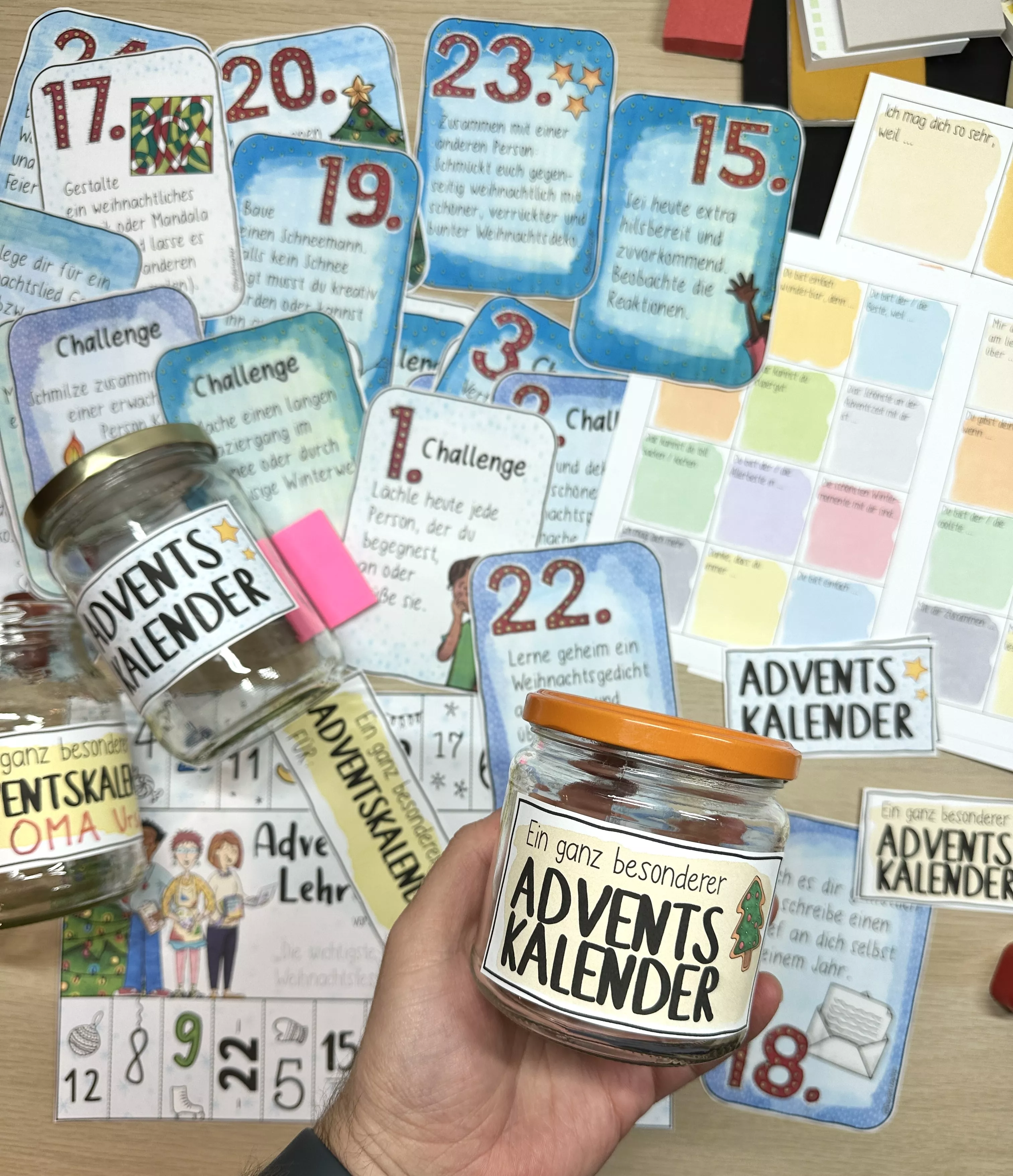 Bild in der Beschreibung des Unterrichtsmaterials DIY Adventskalender Sammlung - wachsendes Materialpaket / Advent von Doodleteacher #2
