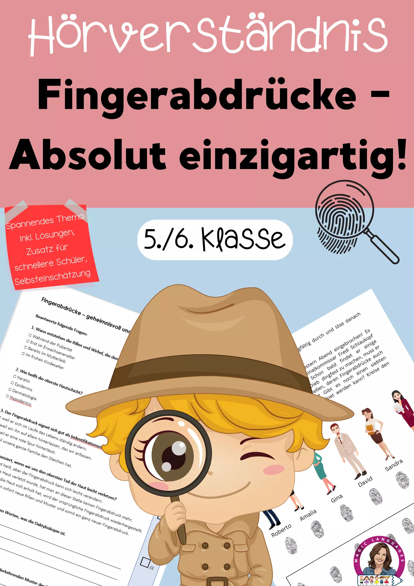 Bild in der Beschreibung des Unterrichtsmaterials Hörverstehen - Die Verdauung (Reihe Der Körper, sofort einsatzbereit) von Magic Learning Tools Diana #2