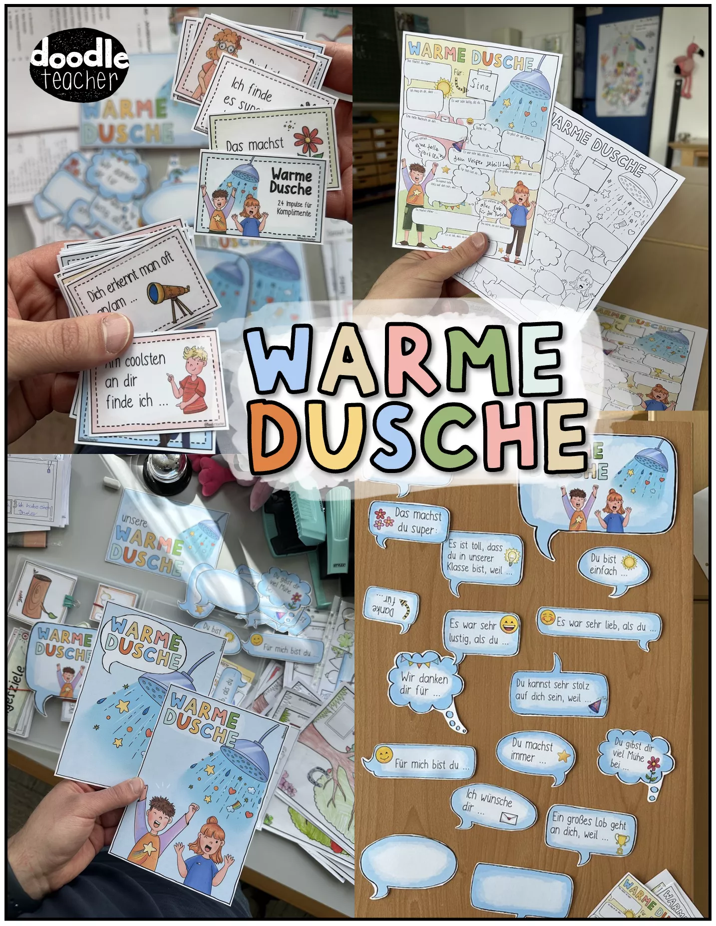 Bild in der Beschreibung des Unterrichtsmaterials Warme Dusche in der Grundschule 🚿 - Paket 2026 / Ritual von Doodleteacher #1
