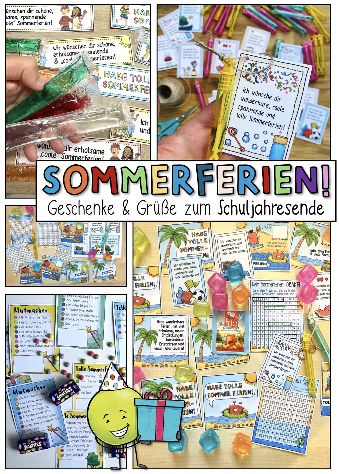 Bild in der Beschreibung des Unterrichtsmaterials Sommerferien / ☀️🎁 Schuljahresende / Grüße & Geschenke PAKET / Abschied von Doodleteacher #2