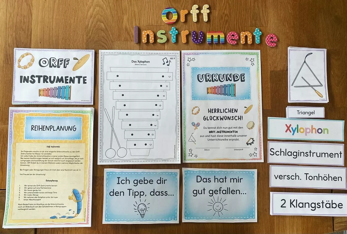 Bild in der Beschreibung des Unterrichtsmaterials Orff-Instrumente - Unterrichtsreihe (Klasse 1+2) von Grundschulimpulse #1