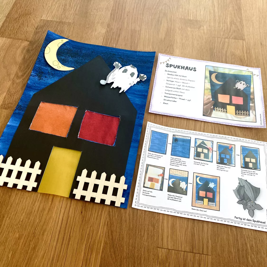Bild in der Beschreibung des Unterrichtsmaterials Spukhaus - Kunstprojekt mit 3D-Effekten (Klasse 2-4) von Grundschulimpulse #2