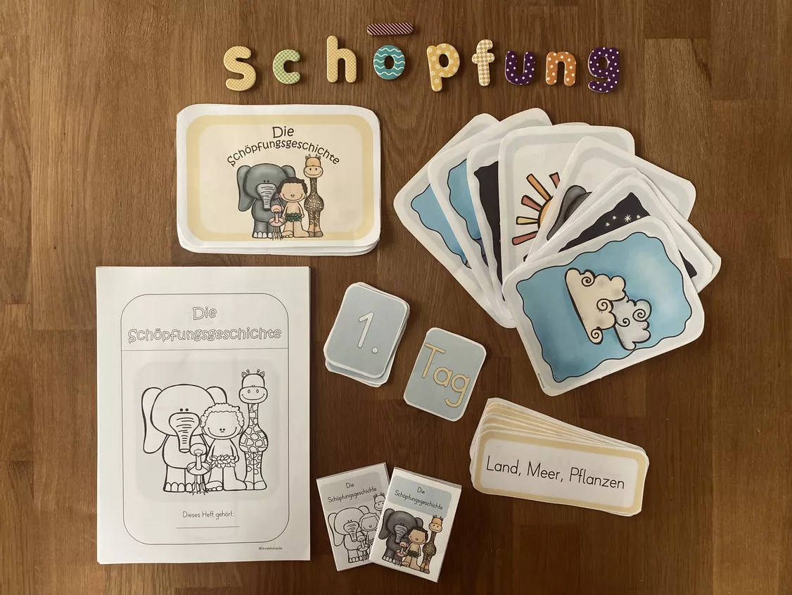 Bild in der Beschreibung des Unterrichtsmaterials Schöpfungsgeschichte: Unterrichtsreihe (Klasse 1-4) von Grundschulimpulse #1