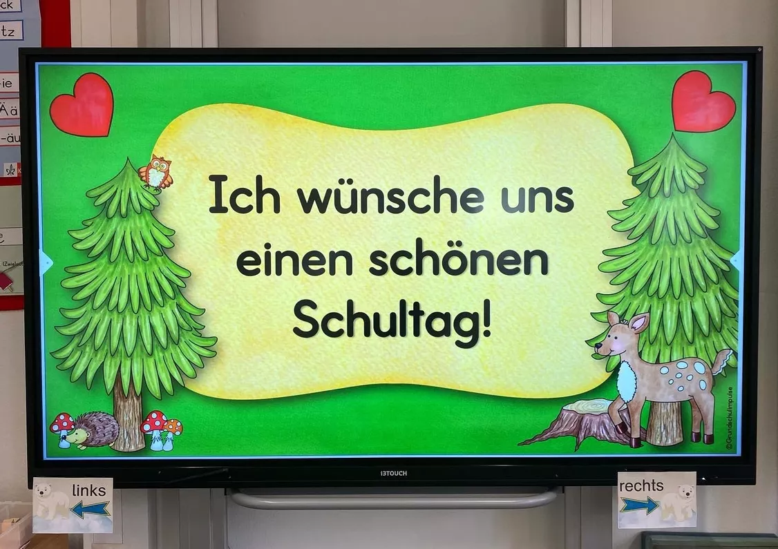 Bild in der Beschreibung des Unterrichtsmaterials Digitale Tafel: Begrüßungsbild "Guten Morgen!" von Grundschulimpulse #1