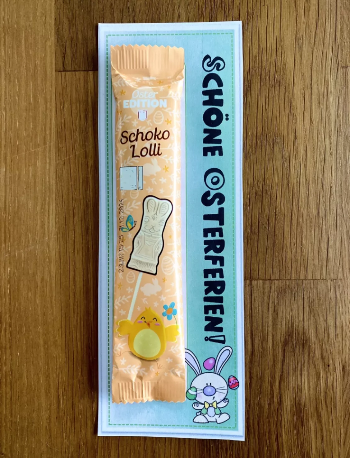 Bild in der Beschreibung des Unterrichtsmaterials Osterferien: Ostergruß mit Schokohasen! von Grundschulimpulse #1