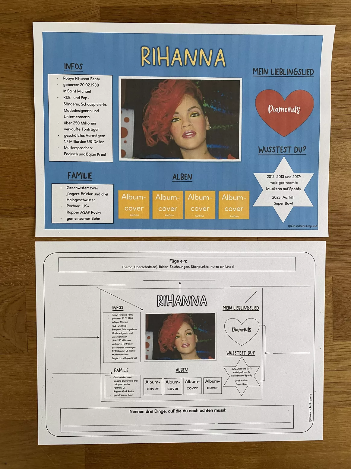 Bild in der Beschreibung des Unterrichtsmaterials "Lieblingspopstar" Unterrichtsreihe inkl. Plakatgestaltung (Kl.3+4) von Grundschulimpulse #3
