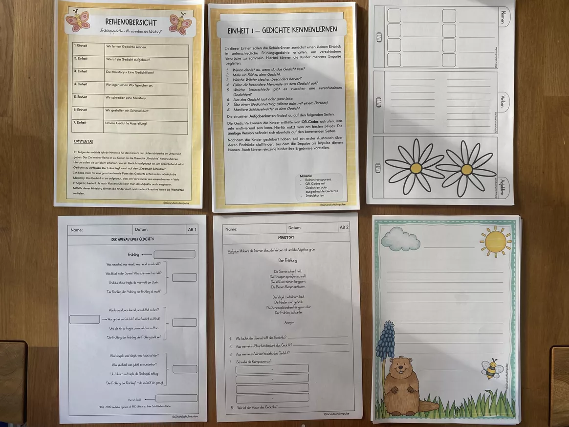 Bild in der Beschreibung des Unterrichtsmaterials Frühlingsgedichte (Ministory): Unterrichtsreihe (Kl.2-3) von Grundschulimpulse #7