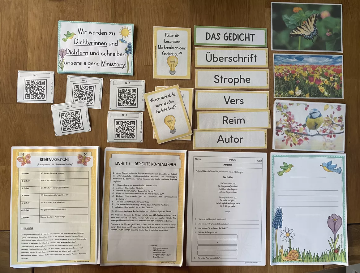 Bild in der Beschreibung des Unterrichtsmaterials Frühlingsgedichte (Ministory): Unterrichtsreihe (Kl.2-3) von Grundschulimpulse #1