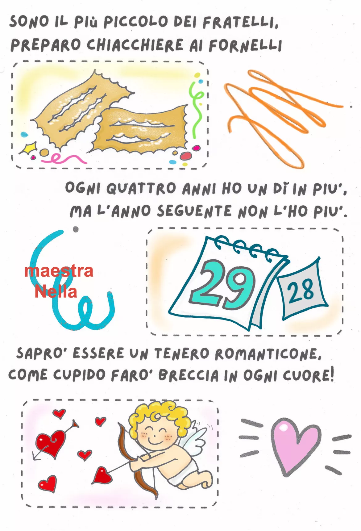 Bild in der Beschreibung des Unterrichtsmaterials FEBBRAIO poesia illustrata von maestra Nella #1