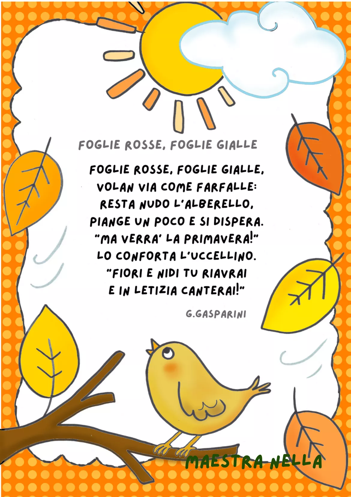 Bild in der Beschreibung des Unterrichtsmaterials AUTUNNO : poesia von maestra Nella #1
