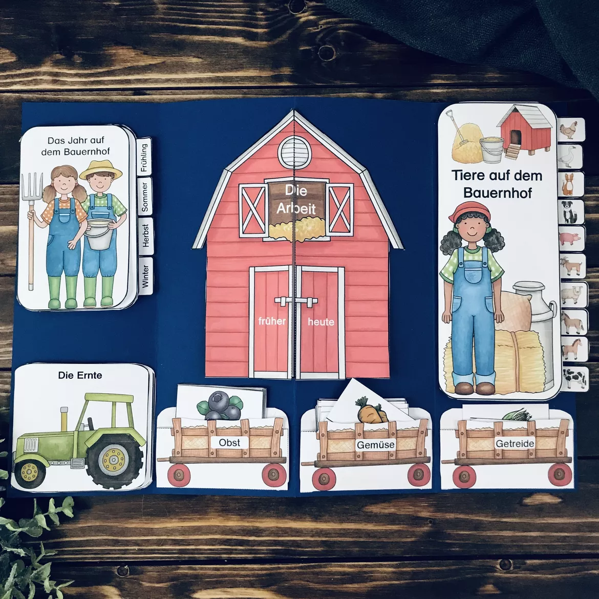 Bild in der Beschreibung des Unterrichtsmaterials Bauernhof - Lapbook von The Growing Firsties #2