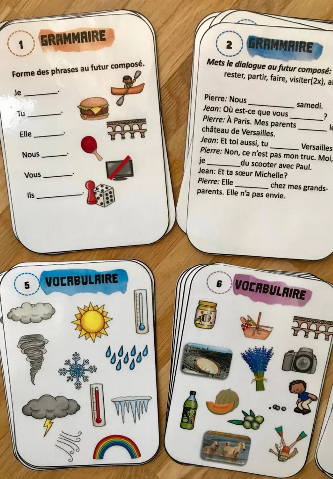 Bild in der Beschreibung des Unterrichtsmaterials Task Cards: Provence, Wetter (temps), Futur composé, Fragewörter (mots de question) von Mme_Sie #2