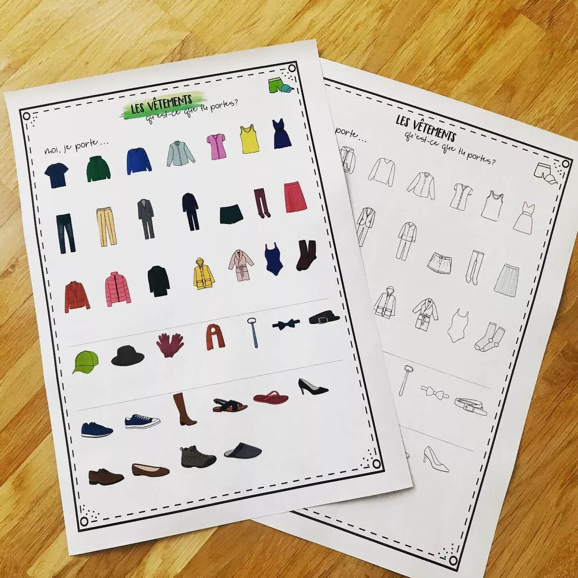 Bild in der Beschreibung des Unterrichtsmaterials Sparpaket: Vêtements (Kleidung) von Mme_Sie #6