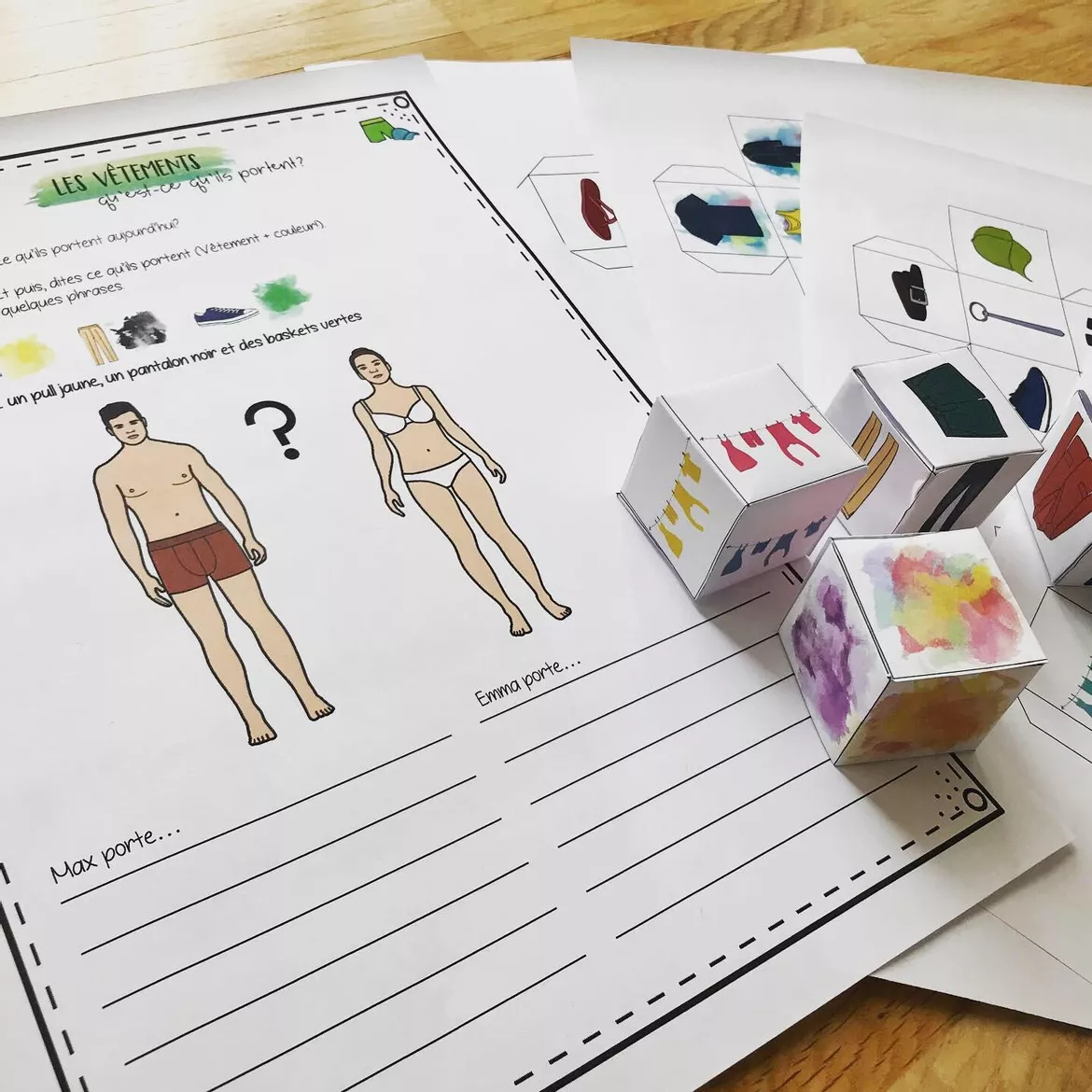 Bild in der Beschreibung des Unterrichtsmaterials Sparpaket: Vêtements (Kleidung) von Mme_Sie #7
