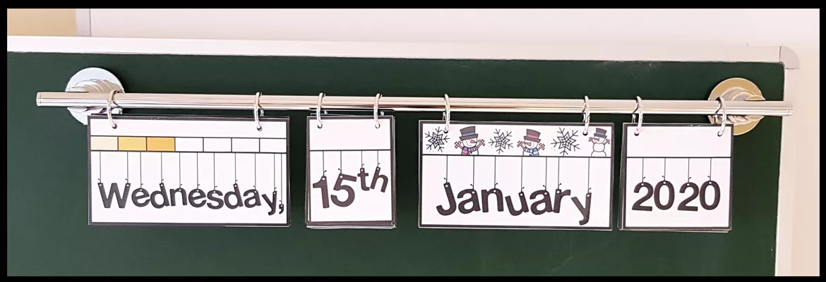 Bild in der Beschreibung des Unterrichtsmaterials Hängetafelkalender Englisch (2 Versionen) von Unterrichtmitspass #1