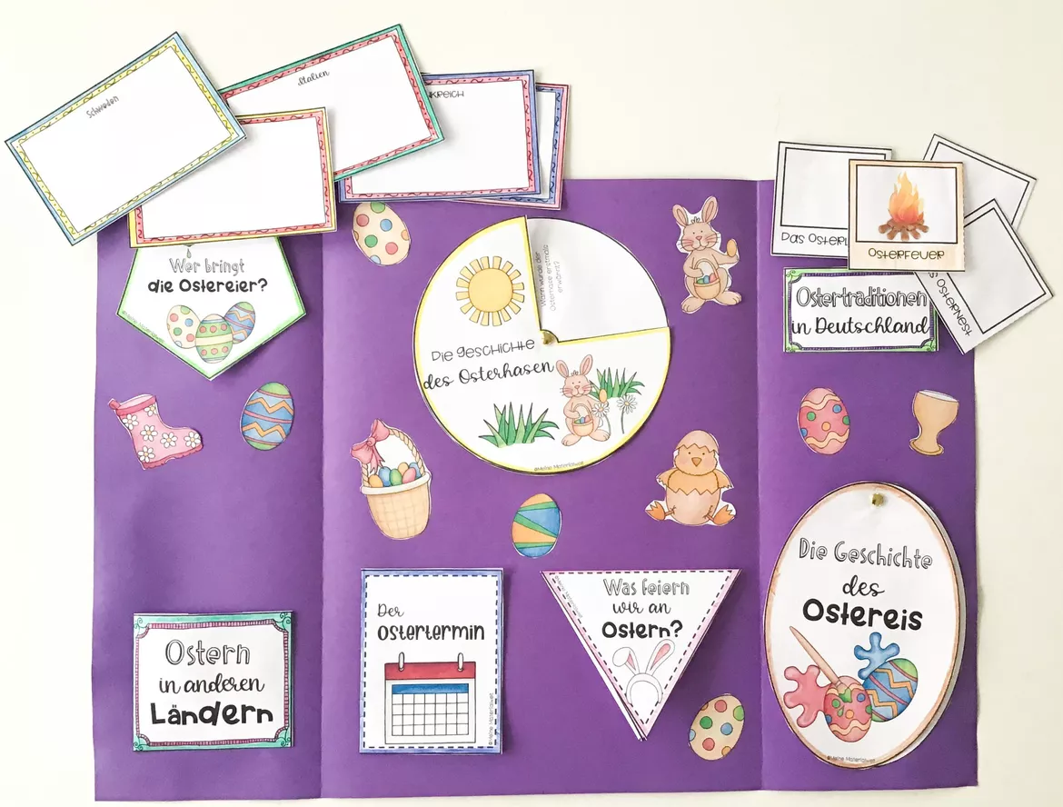 Bild in der Beschreibung des Unterrichtsmaterials Lapbook - Rund um Ostern von Meine Materialwelt #2