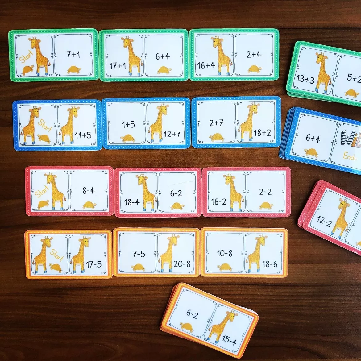 Bild in der Beschreibung des Unterrichtsmaterials Analogieaufgaben bis 20 – Domino Mathe Grundschule (Addition & Subtraktion Klasse 1/2) von Giraffes_love_school #1