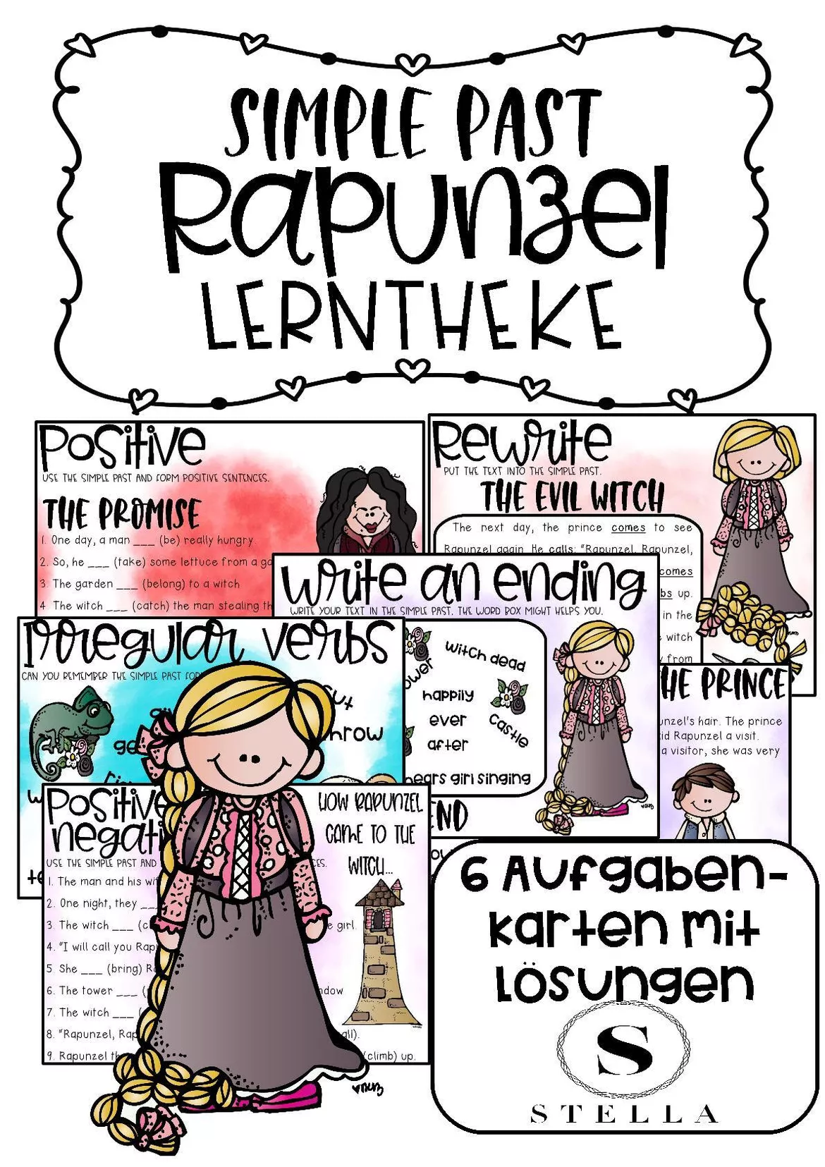 Bild in der Beschreibung des Unterrichtsmaterials Flashcards - Rapunzel - Bild- & Wortkarten von stella_sternstunden #1
