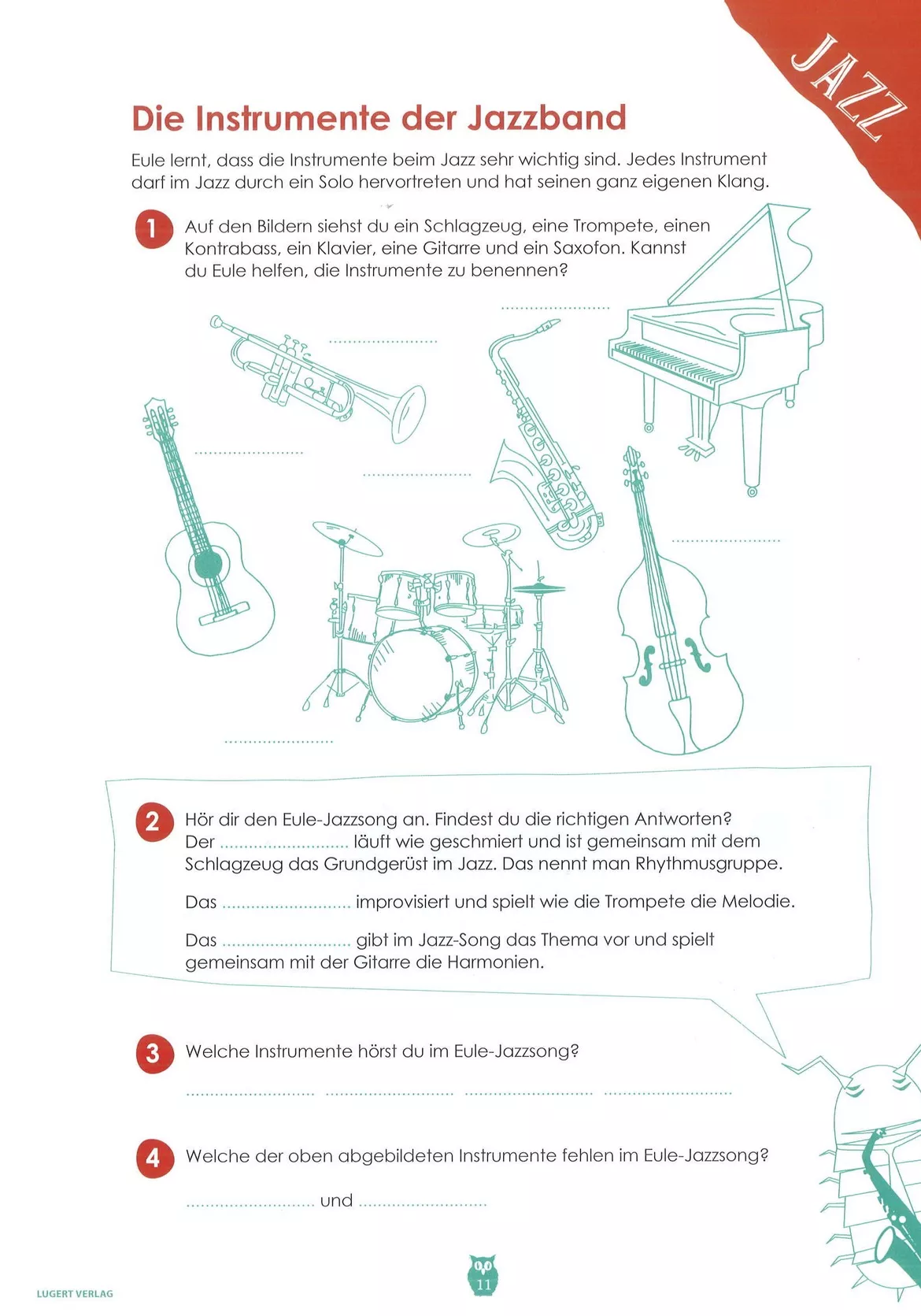 Bild in der Beschreibung des Unterrichtsmaterials Eule findet den Beat Unterrichtsmaterial Download von Lugert Verlag #2