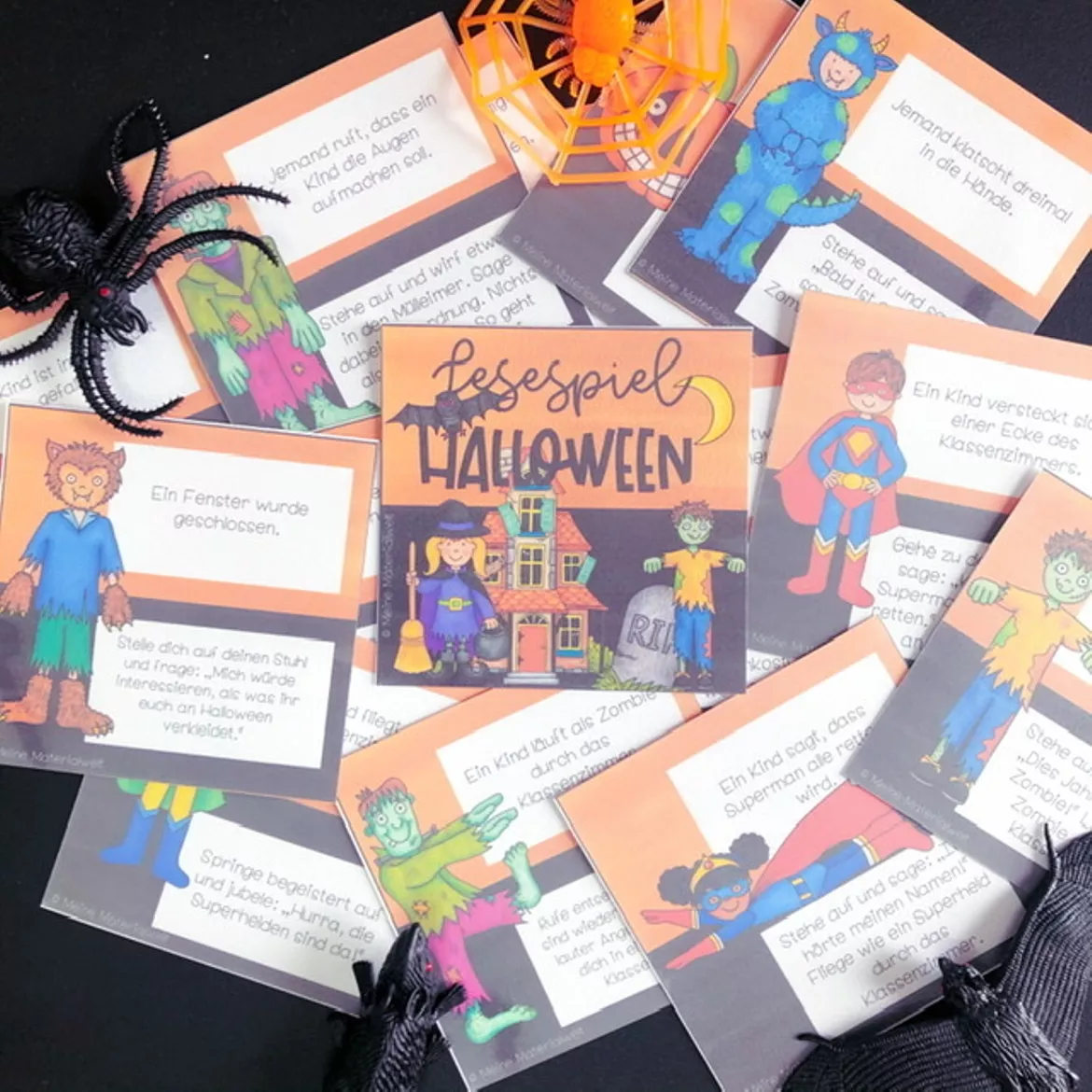 Bild in der Beschreibung des Unterrichtsmaterials Lesespiel Halloween von Meine Materialwelt #1