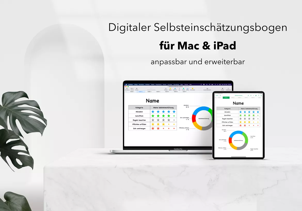 Bild in der Beschreibung des Unterrichtsmaterials Digitaler Selbsteinschätzungsbogen für Mac & iPad von MacTeacher #1