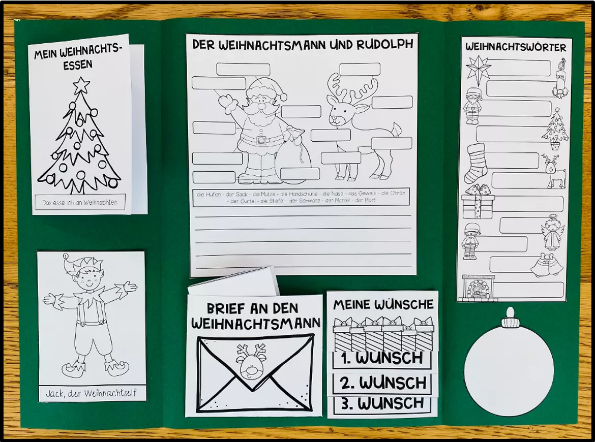 Bild in der Beschreibung des Unterrichtsmaterials WEIHNACHTEN - Lapbook von Unterrichtmitspass #1