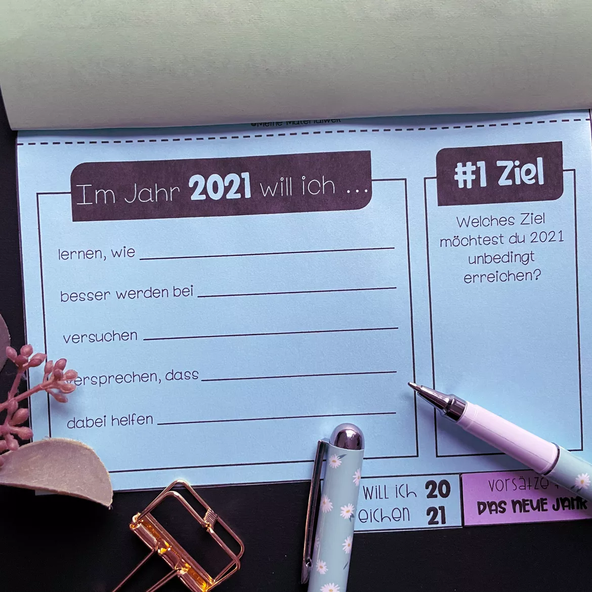 Bild in der Beschreibung des Unterrichtsmaterials Flipbook für das neue Jahr 2025 / Neujahr / Silvester von Meine Materialwelt #4