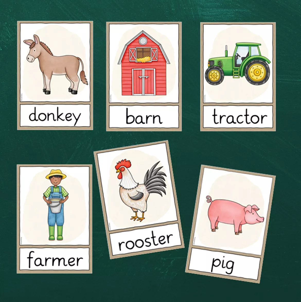 Bild in der Beschreibung des Unterrichtsmaterials Bauernhof - Farm - Flashcards - Wortkarten (Englisch) von FreuleinBerg #1