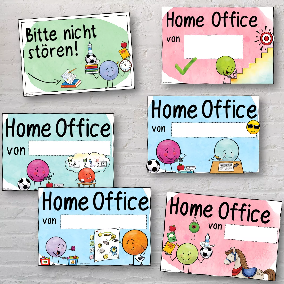 Bild in der Beschreibung des Unterrichtsmaterials 10 Tipps für das Distanzlernen / Homeschooling / Home Office von Doodleteacher #1