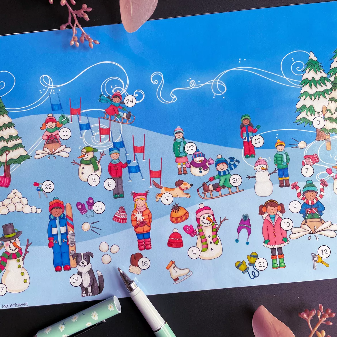 Bild in der Beschreibung des Unterrichtsmaterials Lesespurgeschichte Winter von Meine Materialwelt #1