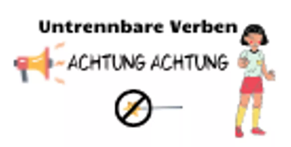 Bild in der Beschreibung des Unterrichtsmaterials Das Tafel-Heftmaterial / Trennbare Verben / Untrennbare Verben von DAZ-GAMECHANGER -> FragFrauWaibel #2