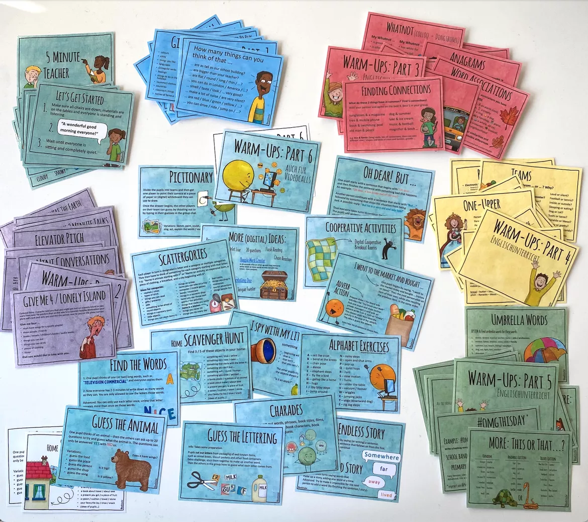 Bild in der Beschreibung des Unterrichtsmaterials 5 Minute Teacher PAKET Neu + Warm-Ups für den Englischunterricht von Doodleteacher #1