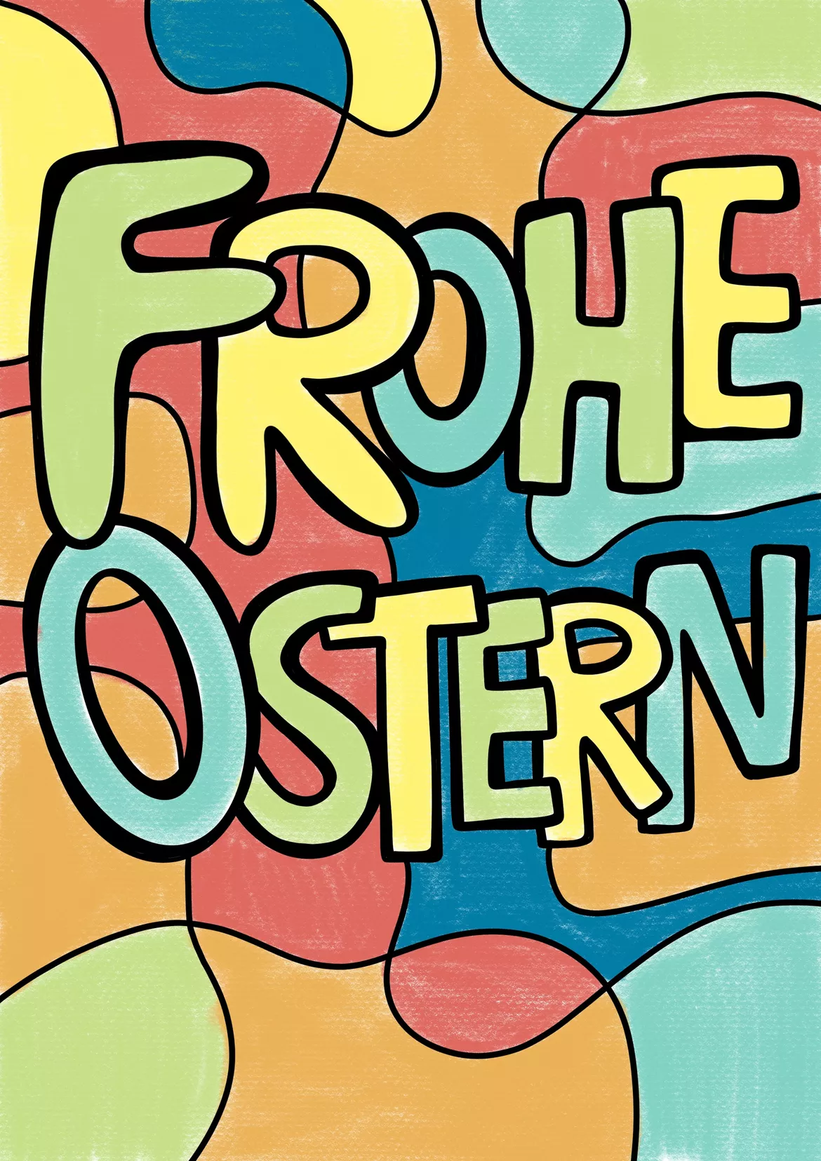 Bild in der Beschreibung des Unterrichtsmaterials Oster Pop-Art 🐰🌷 Ausmal- und Weitermalbilder von Katy‘s Kunstraum #1